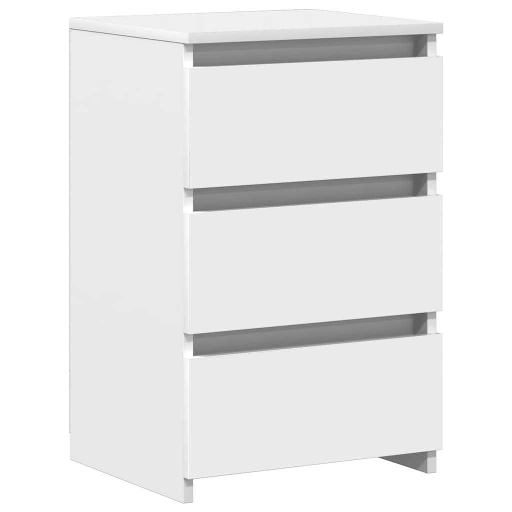 vidaXL Tables de chevet 2 pcs Blanc 40x35x62,5 cm Aggloméré - Image 3