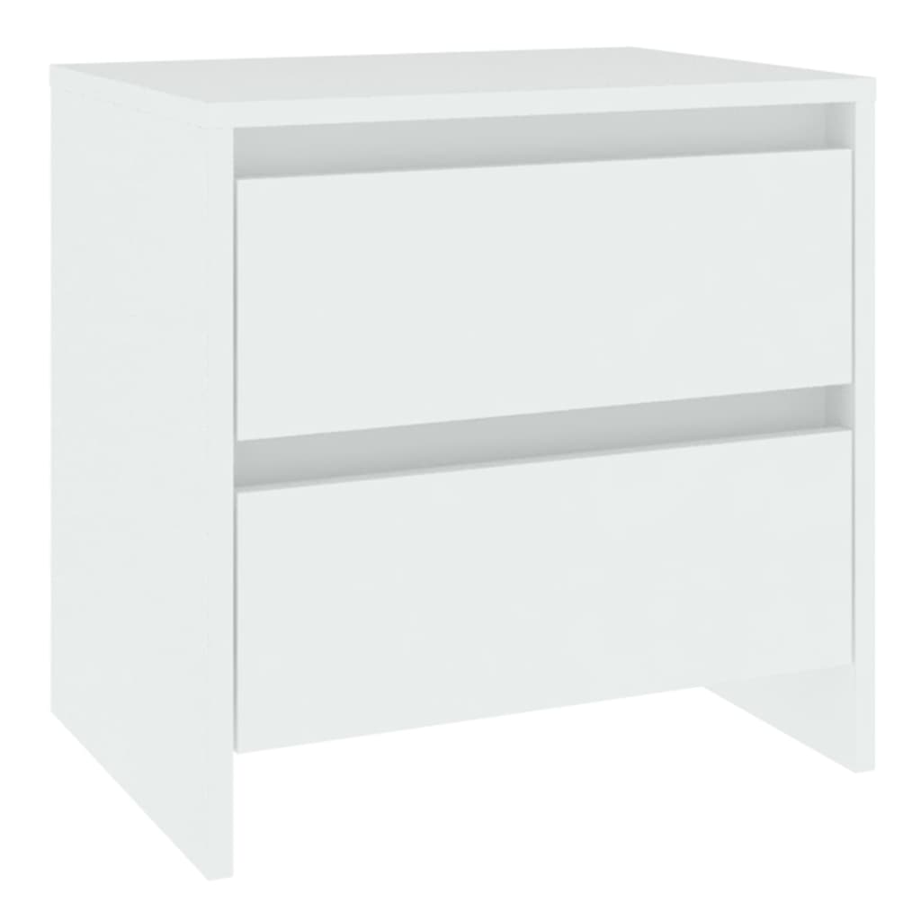 vidaXL Tables de chevet 2 pcs blanc 45x34,5x44,5 cm bois d’ingénierie - Image 3