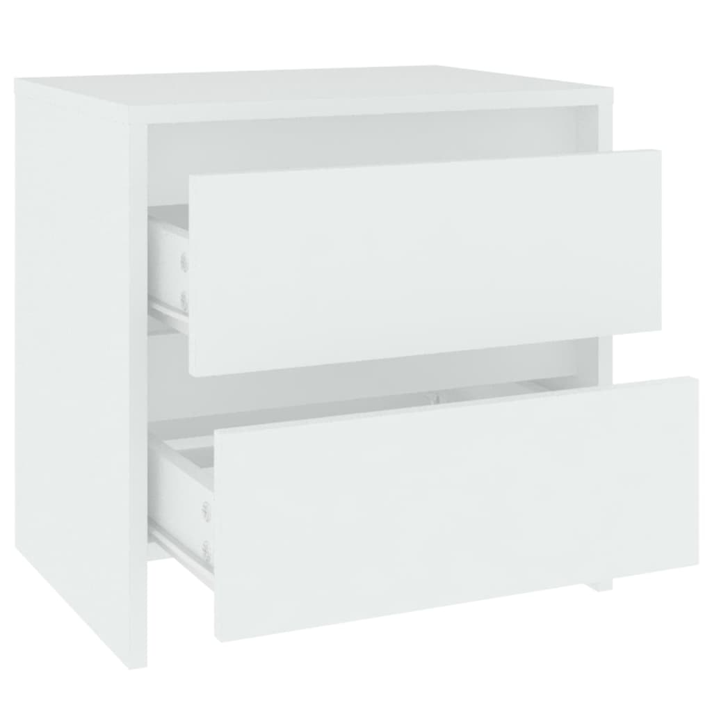 vidaXL Tables de chevet 2 pcs blanc 45x34,5x44,5 cm bois d’ingénierie - Image 5