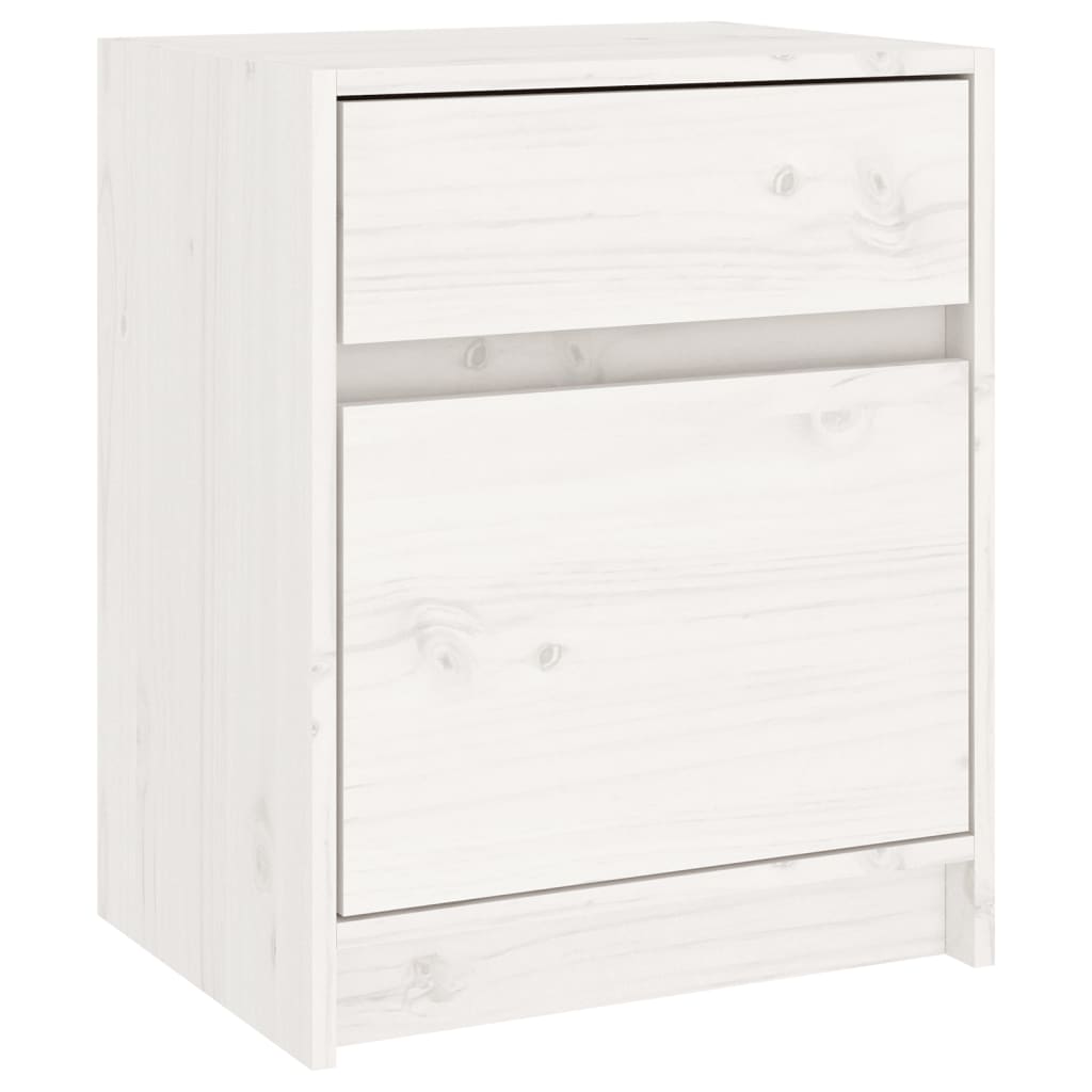 vidaXL Tables de chevet 2 pcs Blanc 40x31x50 cm Bois de pin massif - Image 6