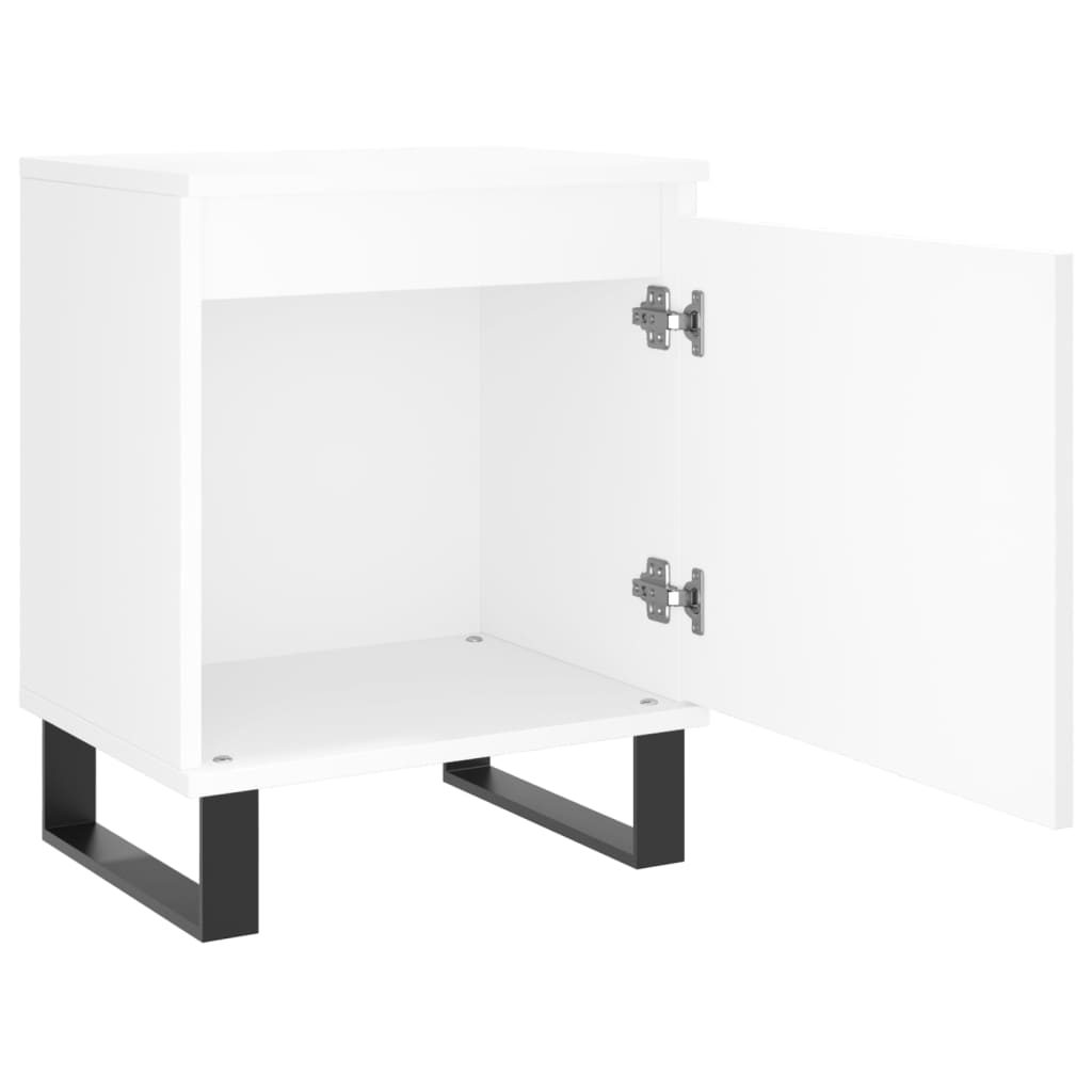 vidaXL Tables de chevet 2 pcs blanc 40x30x50 cm bois d'ingénierie - Image 6