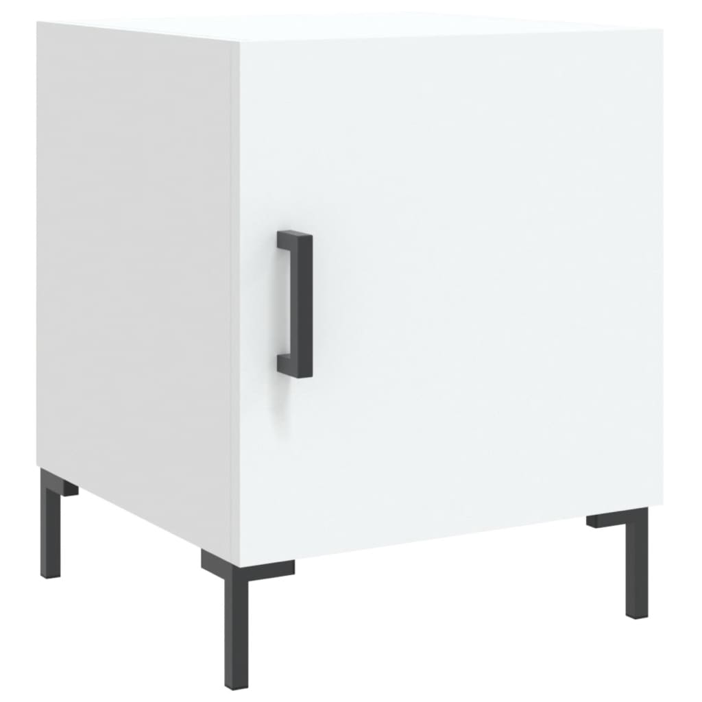 vidaXL Tables de chevet 2 pcs blanc 40x40x50 cm bois d’ingénierie - Image 3
