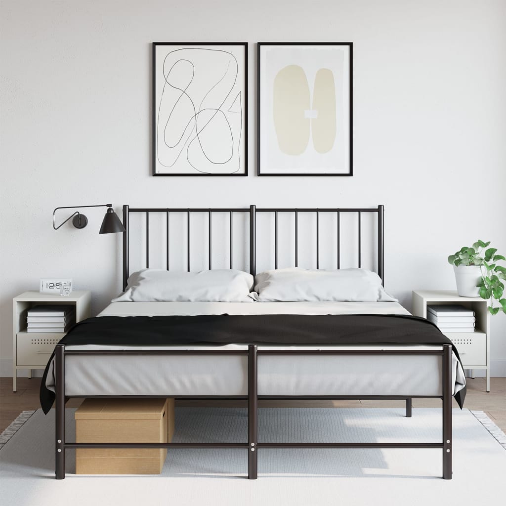 vidaXL Tables de chevet 2 pcs blanc 36x39x50,5 cm acier