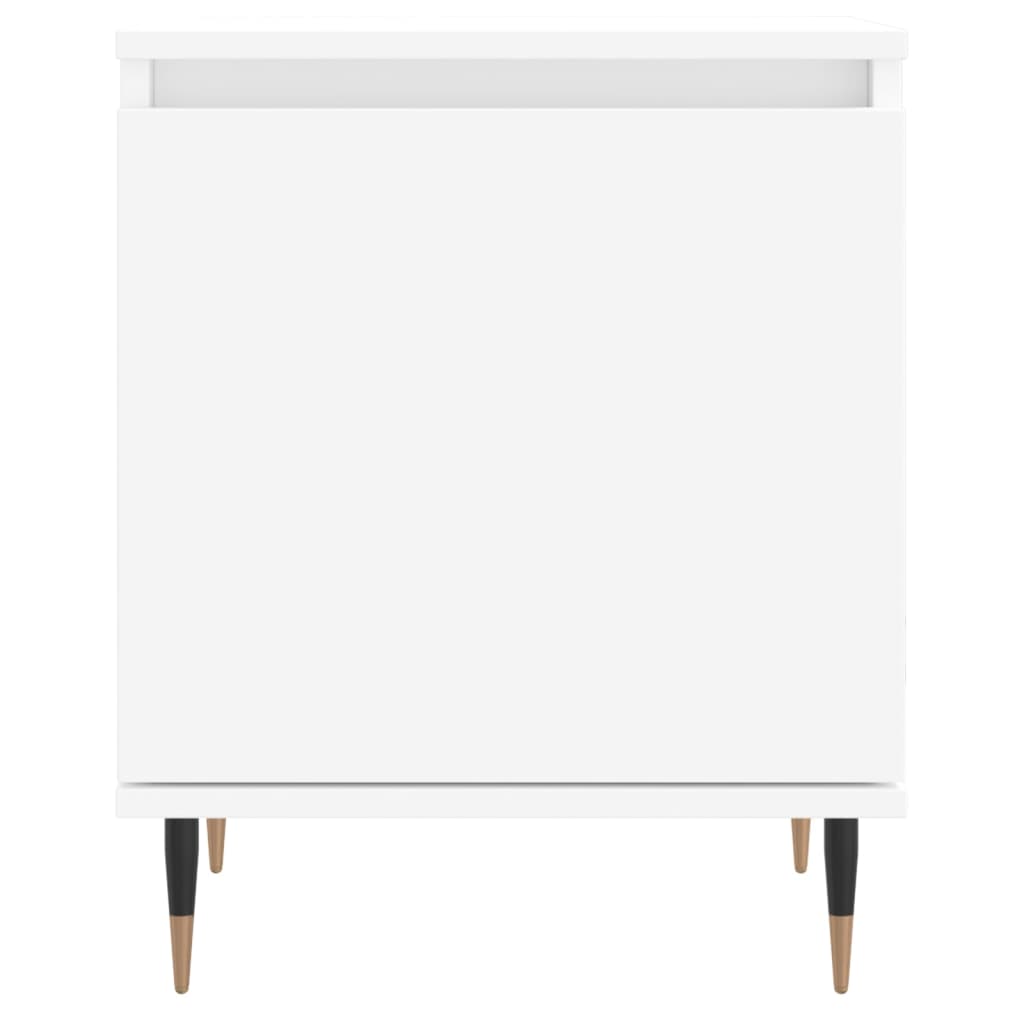 vidaXL Tables de chevet 2 pcs blanc 40x30x50 cm bois d'ingénierie - Image 5