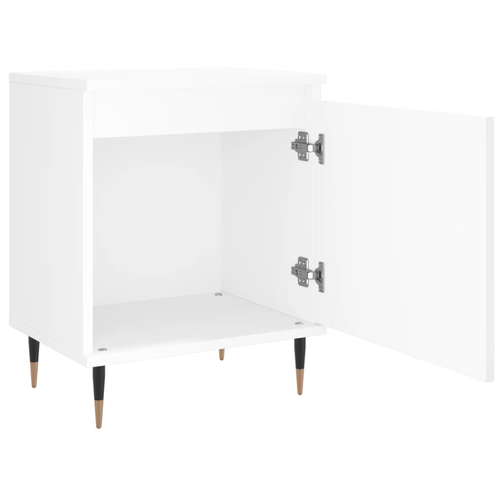 vidaXL Tables de chevet 2 pcs blanc 40x30x50 cm bois d'ingénierie - Image 6