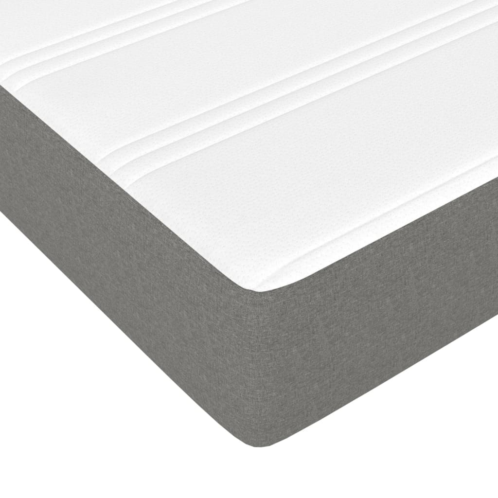 vidaXL Matelas de lit à ressorts ensachés Gris foncé 140x190x20 cm - Image 5