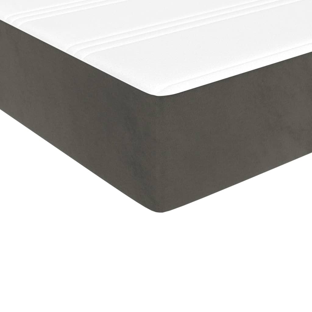 vidaXL Matelas de lit à ressorts ensachés Gris foncé 140x190x20 cm - Image 5