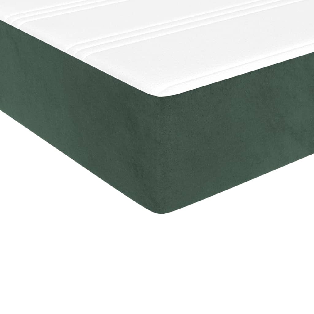 vidaXL Matelas de lit à ressorts ensachés Vert foncé 80x200x20 cm - Image 5