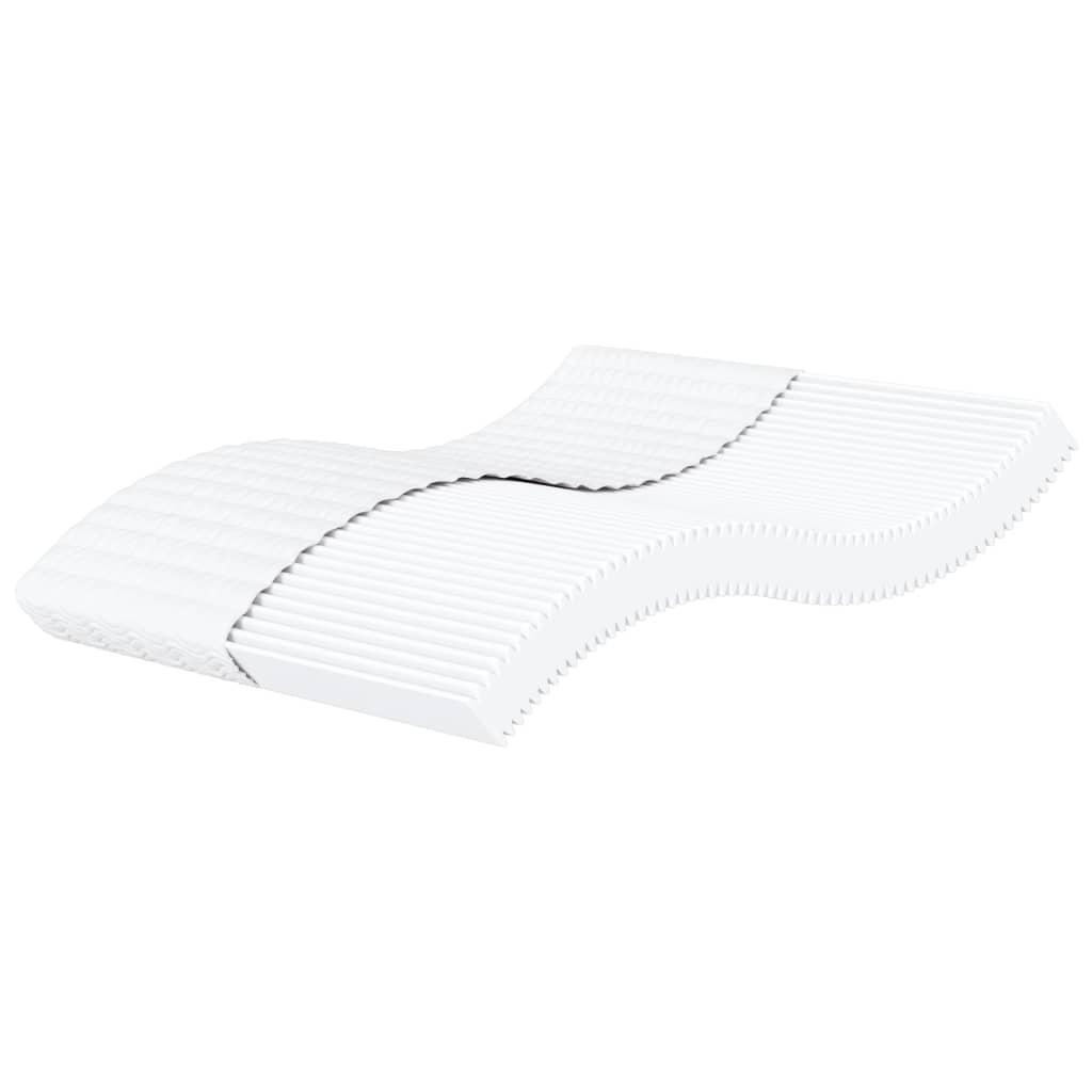 vidaXL Matelas en mousse blanc 160x200 cm dureté H2 H3