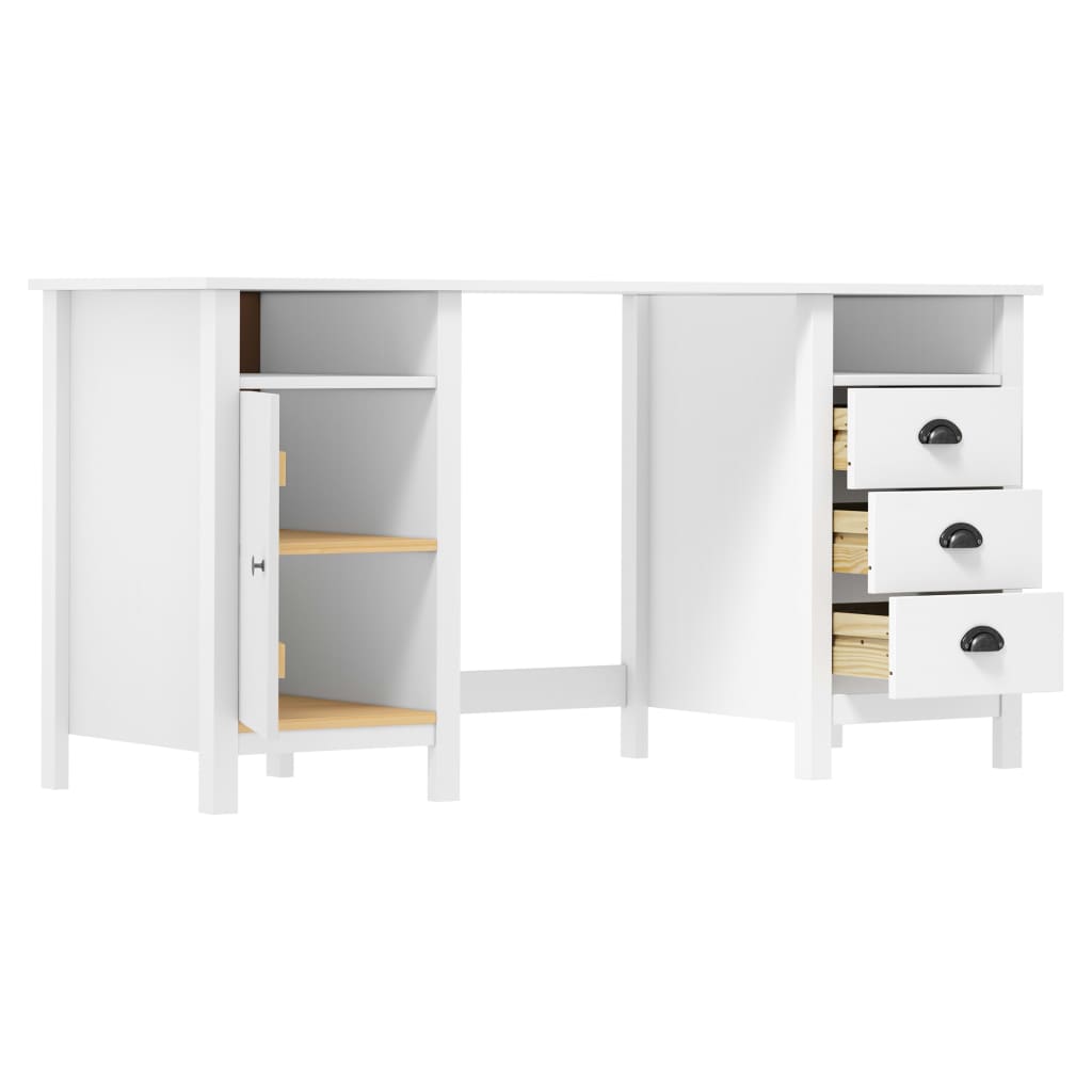 vidaXL Escritorio Hill Range madera de pino blanco 150x50x74 cm - Image 3