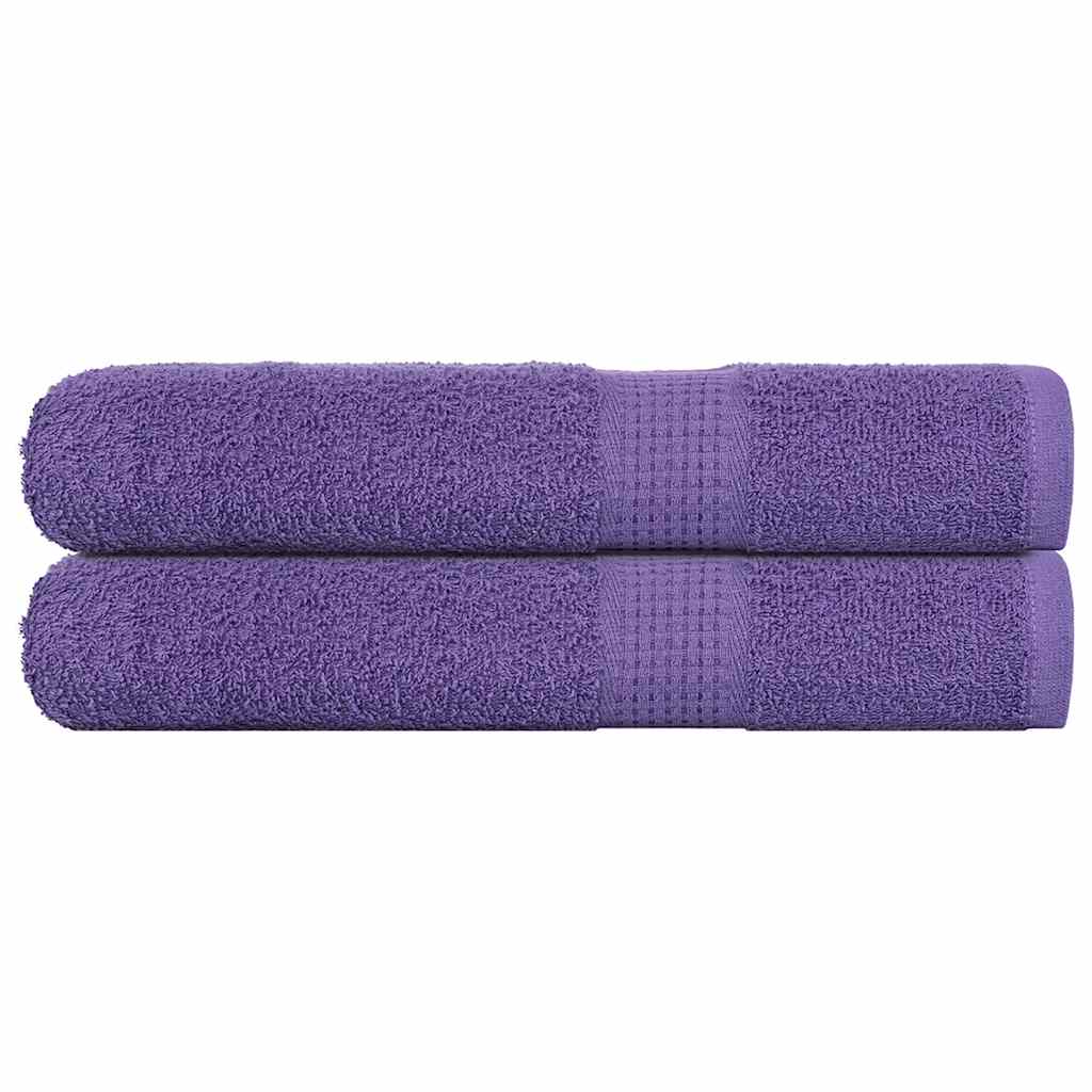 vidaXL Serviettes de sauna 2 pcs violet 80x200 cm 360 g/m² 100% coton