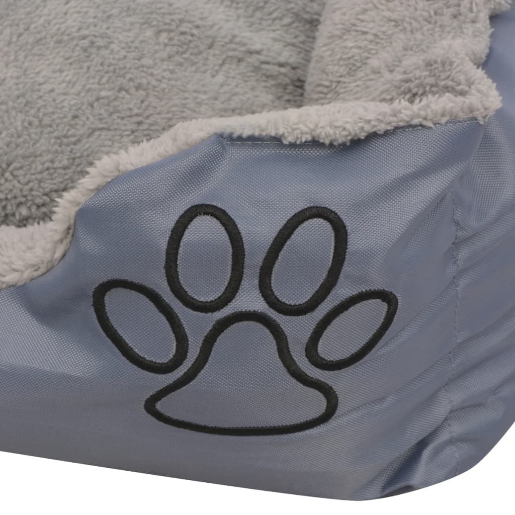 vidaXL Lit pour chiens avec coussin rembourré Taille S Gris - Image 4