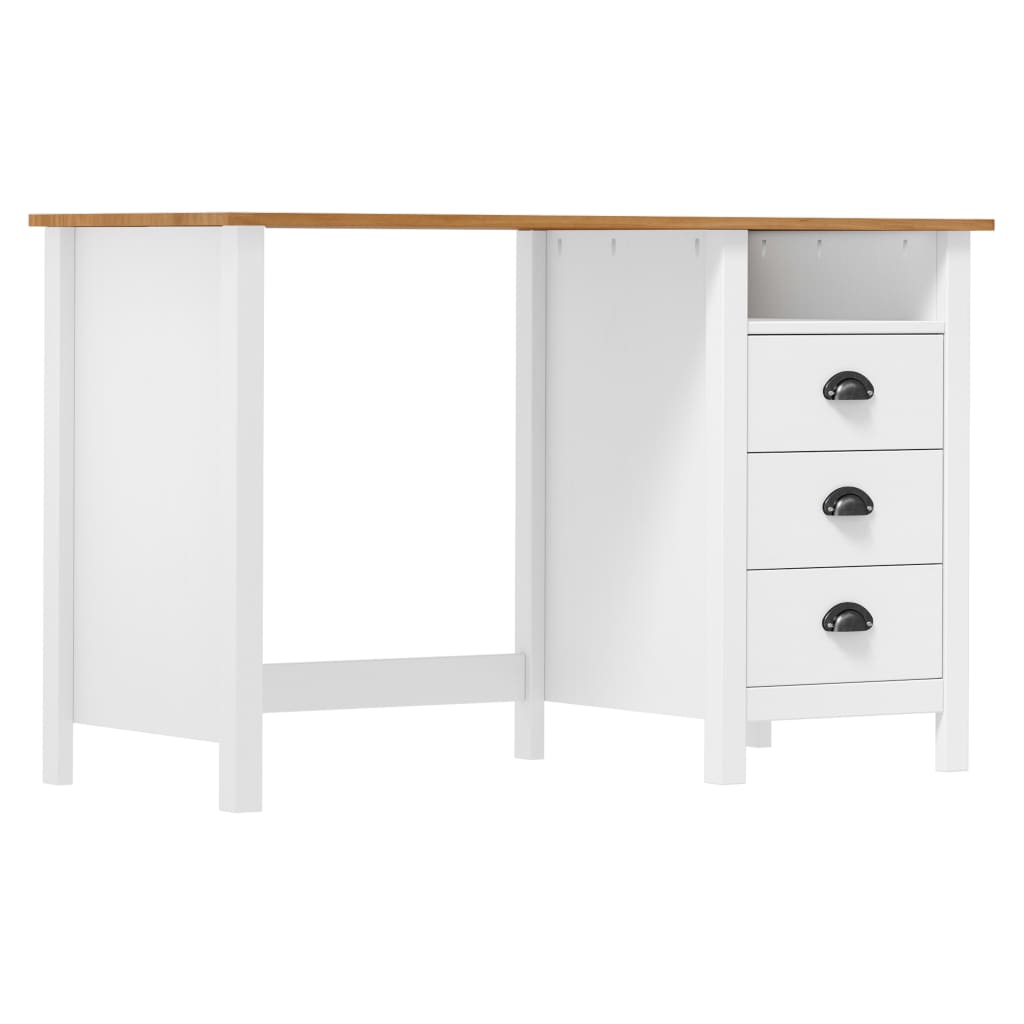 vidaXL Escritorio Hill con 3 cajones madera de pino 120x50x74 cm