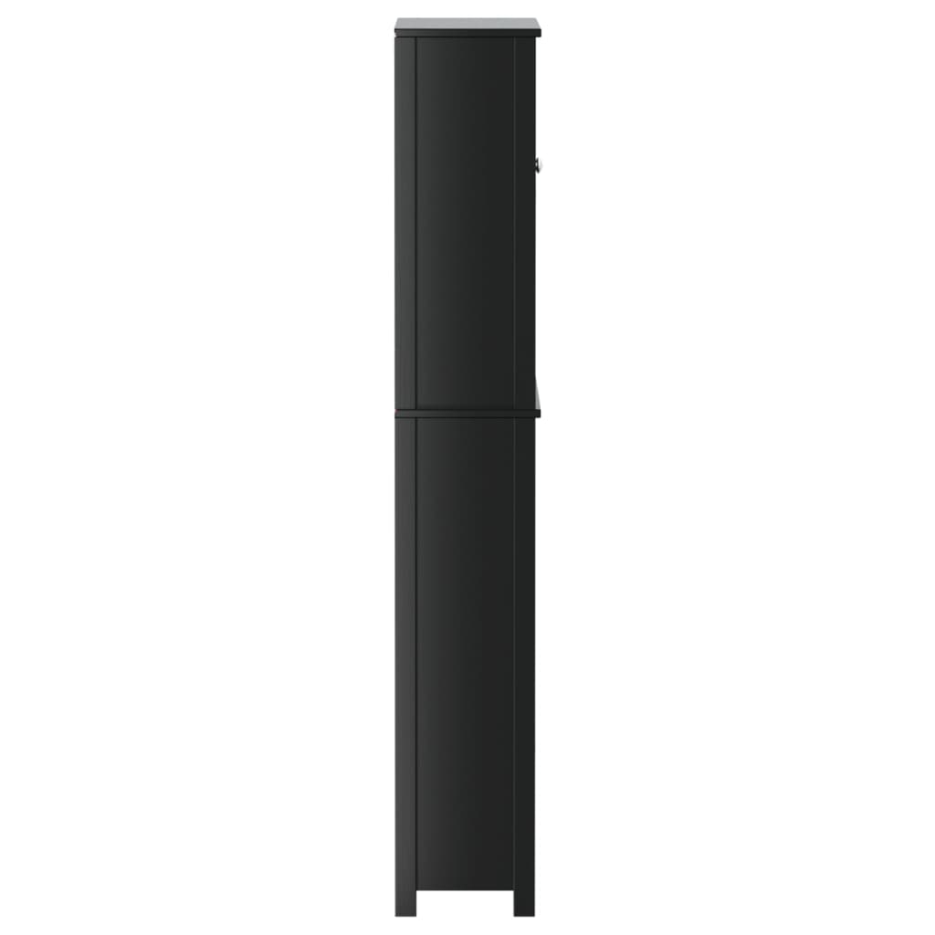 vidaXL Waschmaschinenschrank BERG Schwarz 76x27x164,5 cm Massivholz - Image 5