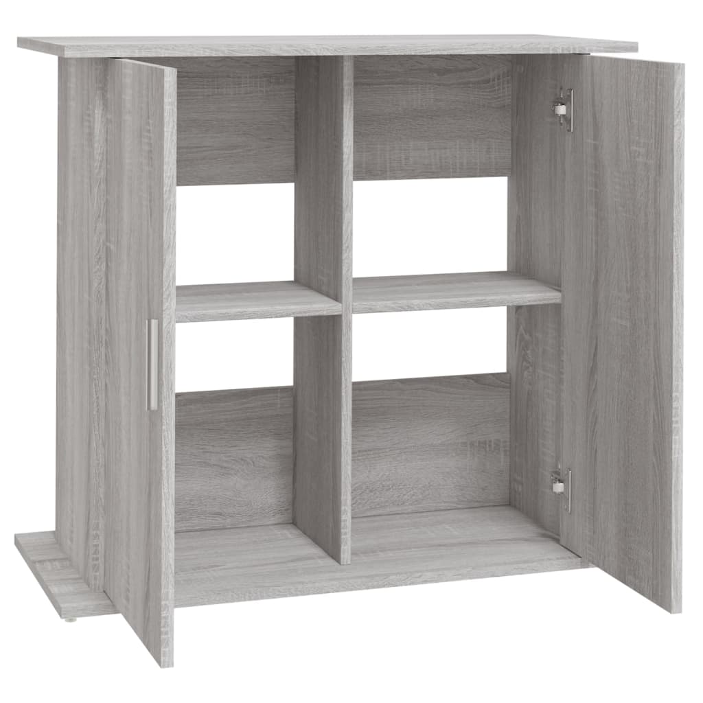 vidaXL Support pour aquarium sonoma gris 81x36x73 cm bois d'ingénierie - Image 6