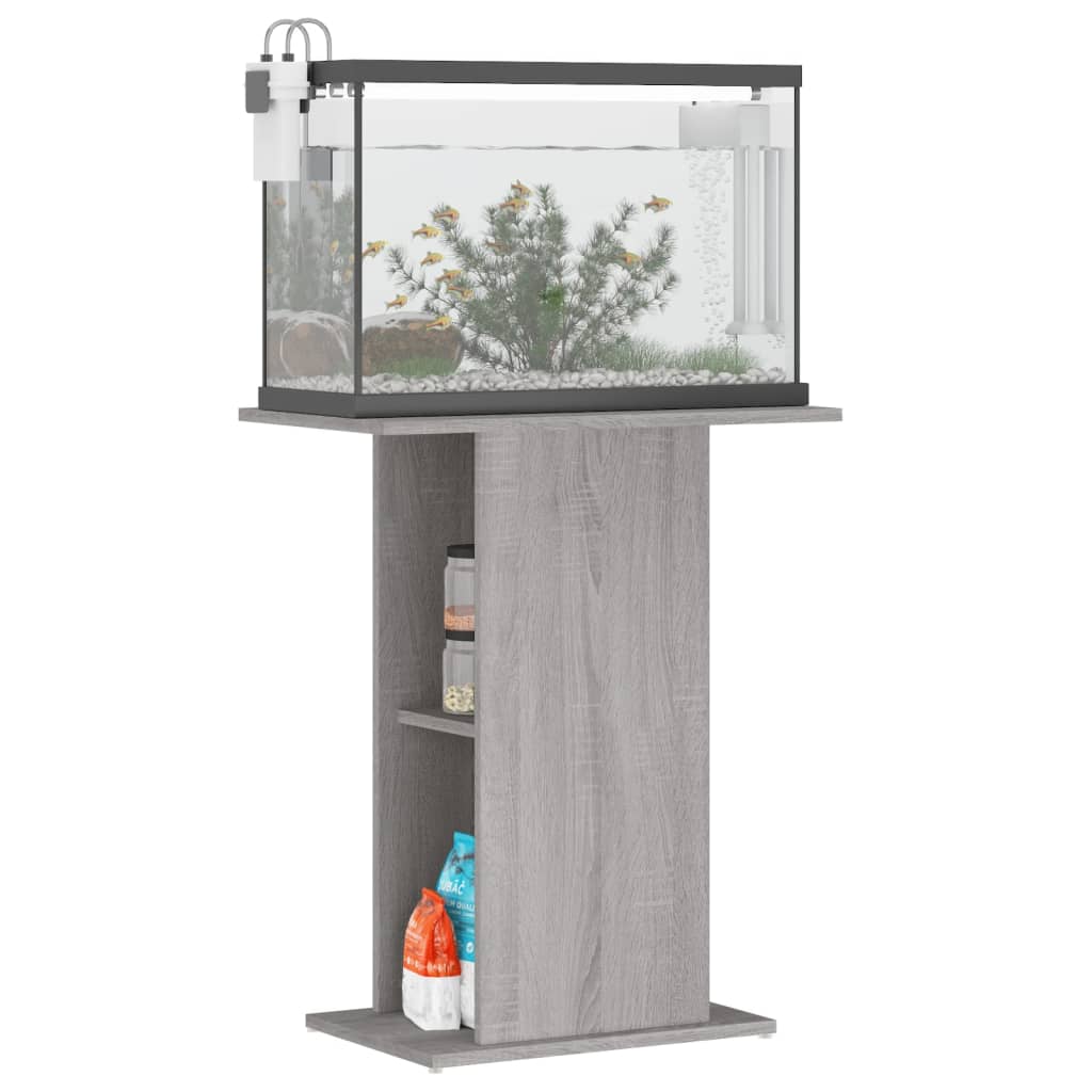 vidaXL Support d'aquarium sonoma gris 60,5x36x72,5cm bois d'ingénierie - Image 3