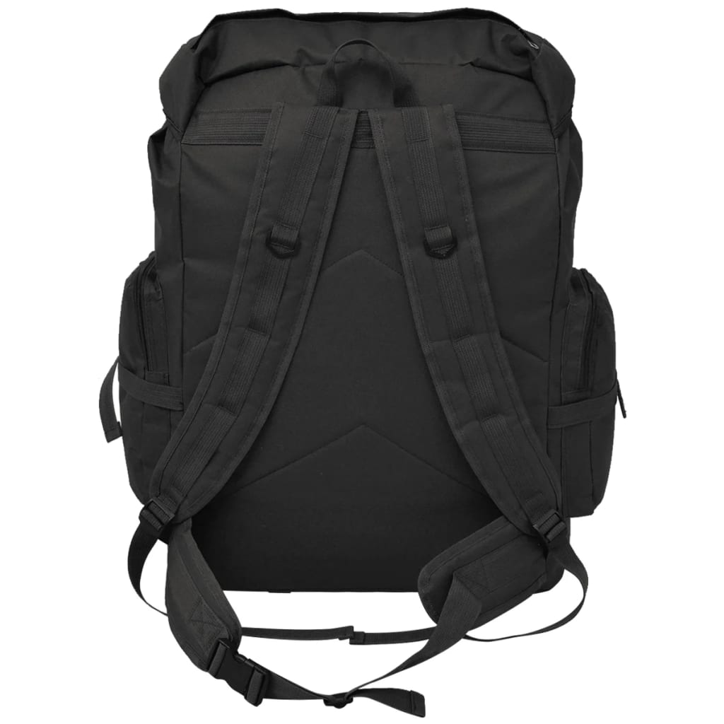 vidaXL Armeerucksack 65 L Schwarz - Image 3