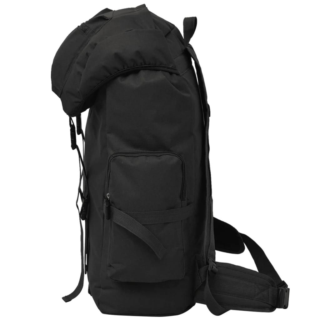 vidaXL Armeerucksack 65 L Schwarz - Image 4