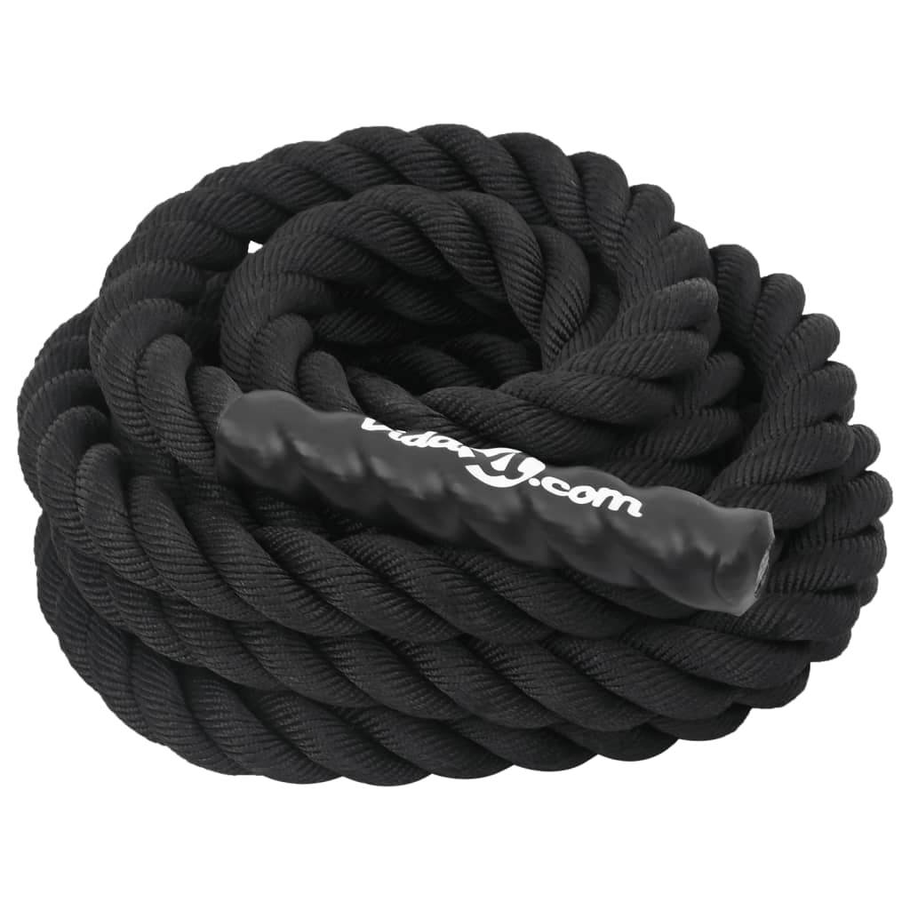 vidaXL Battle Rope Schwarz 6 m 4,5 kg Polyester - Image 4