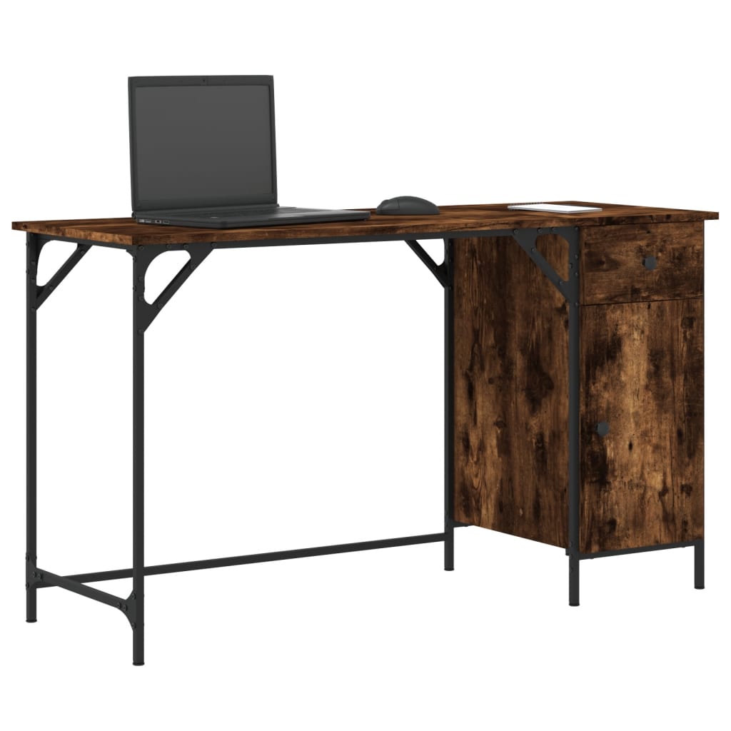 vidaXL Computertisch Räuchereiche 131x48x75 cm Holzwerkstoff - Image 3