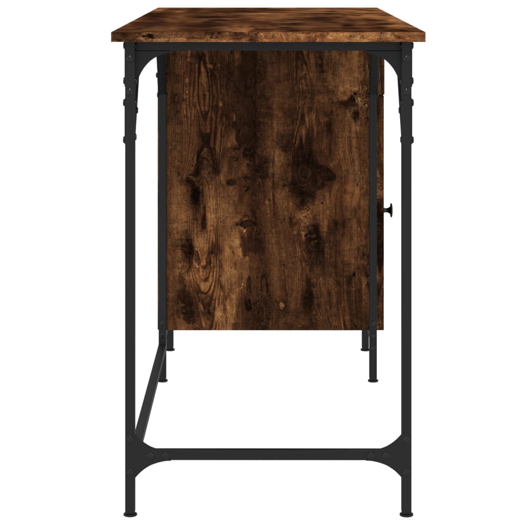 vidaXL Computertisch Räuchereiche 131x48x75 cm Holzwerkstoff - Image 6