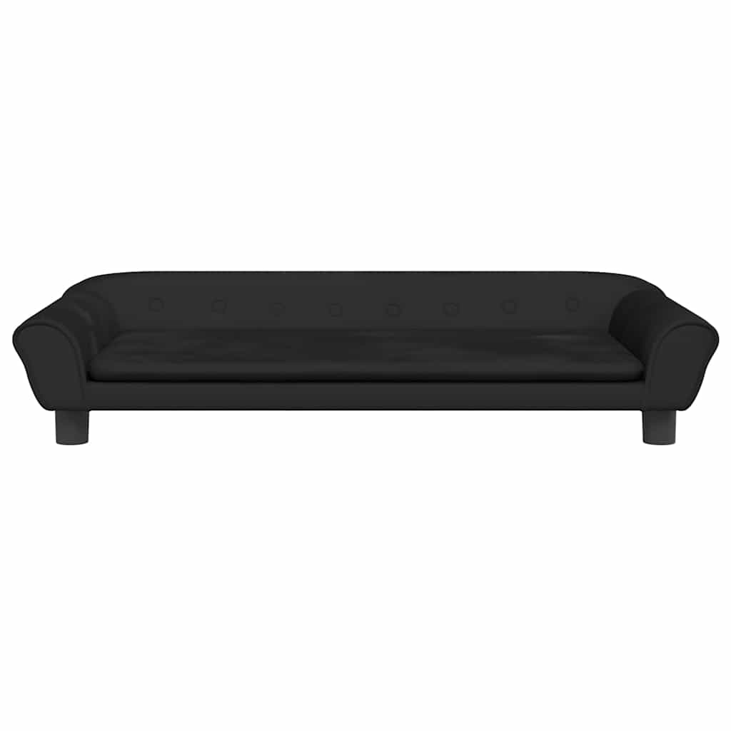 vidaXL Lit pour chien noir 100x50x21 cm velours - Image 3
