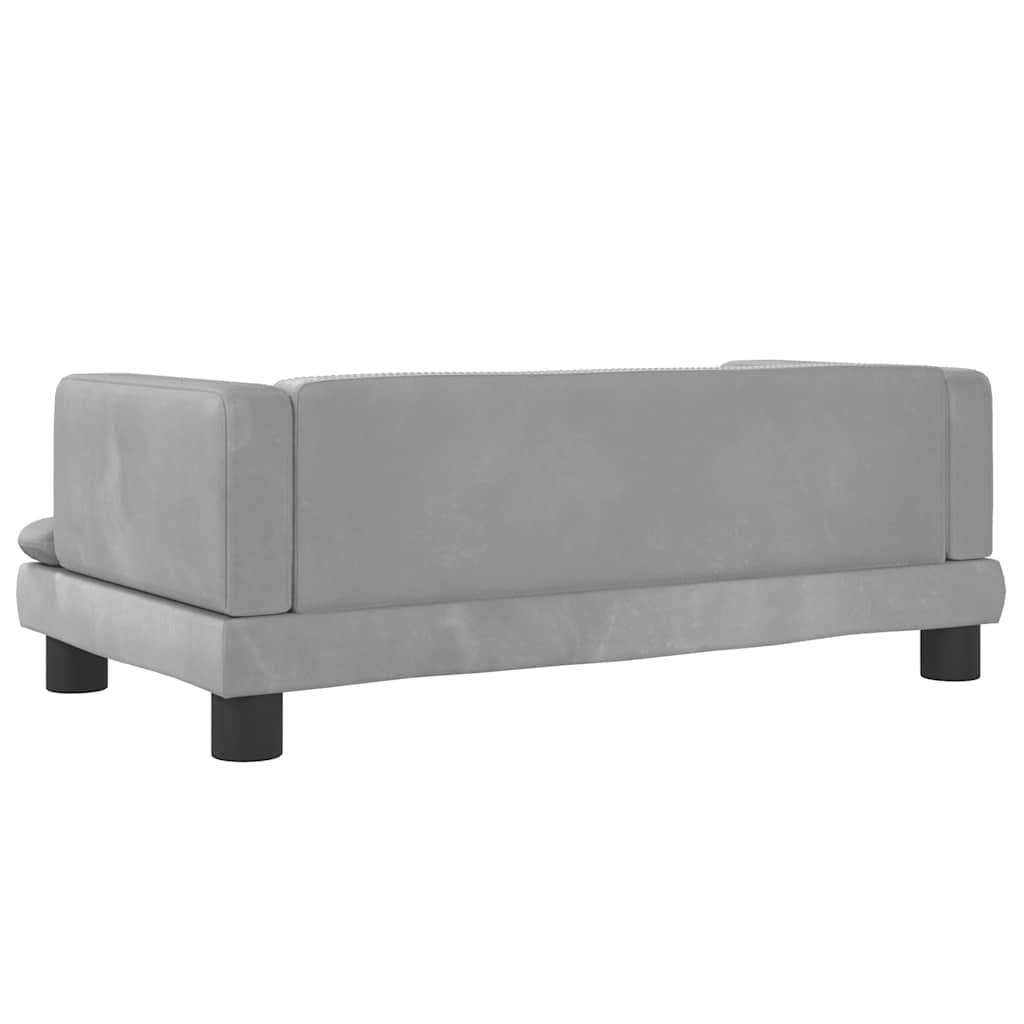 vidaXL Lit pour chien gris clair 80x45x30 cm velours - Image 5