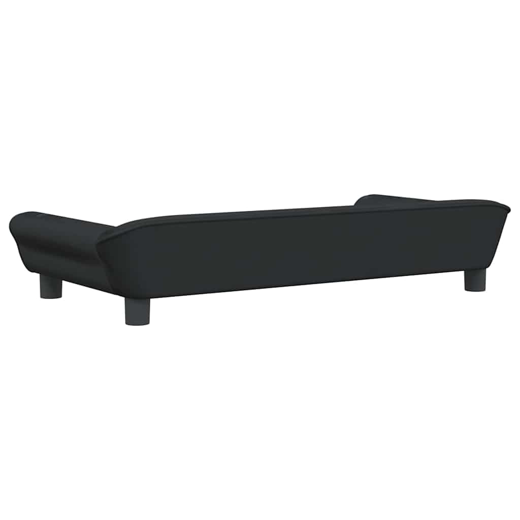 vidaXL Lit pour chien noir 100x50x21 cm velours - Image 5