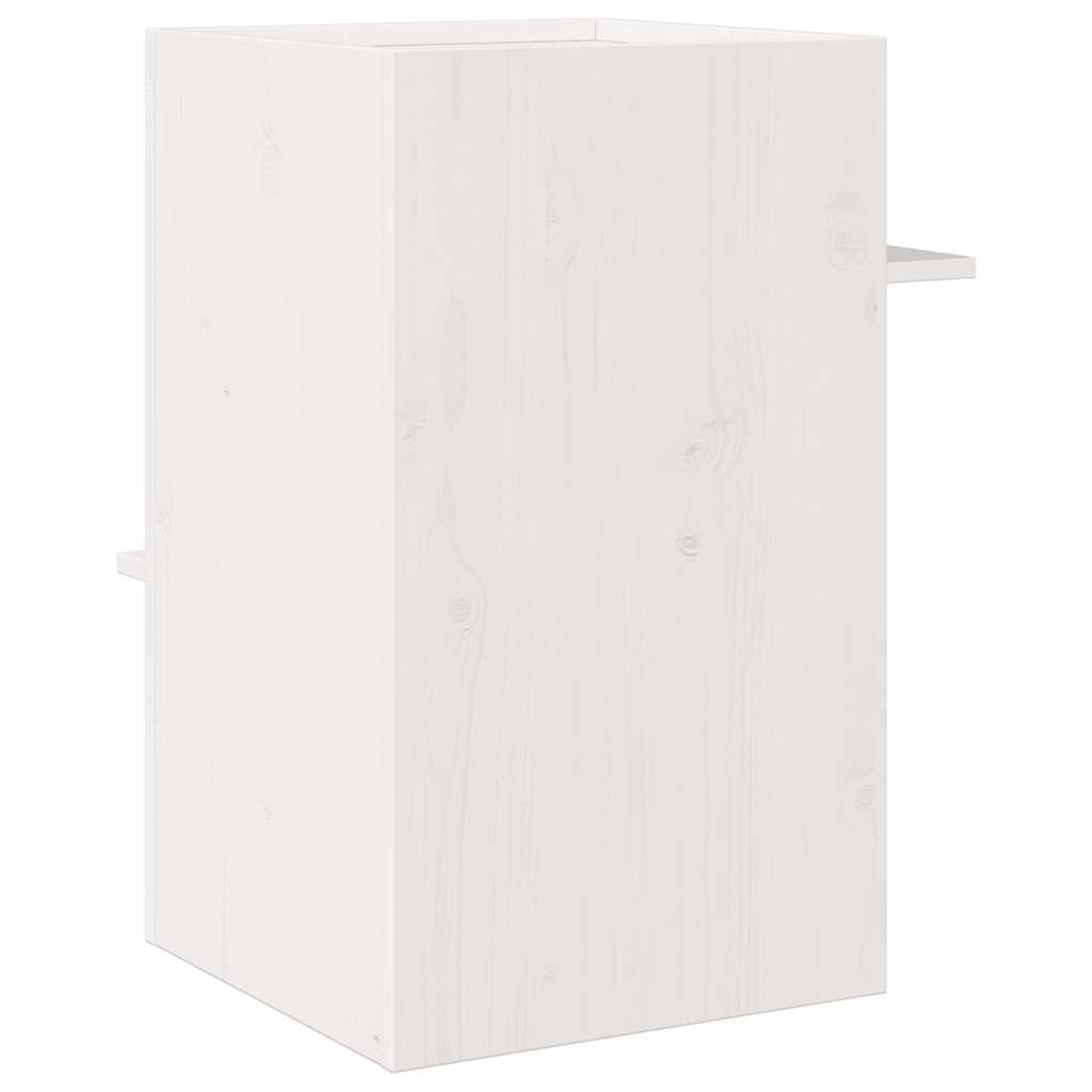 vidaXL Maison pour chat blanc 43x43x60 cm bois de pin massif - Image 5