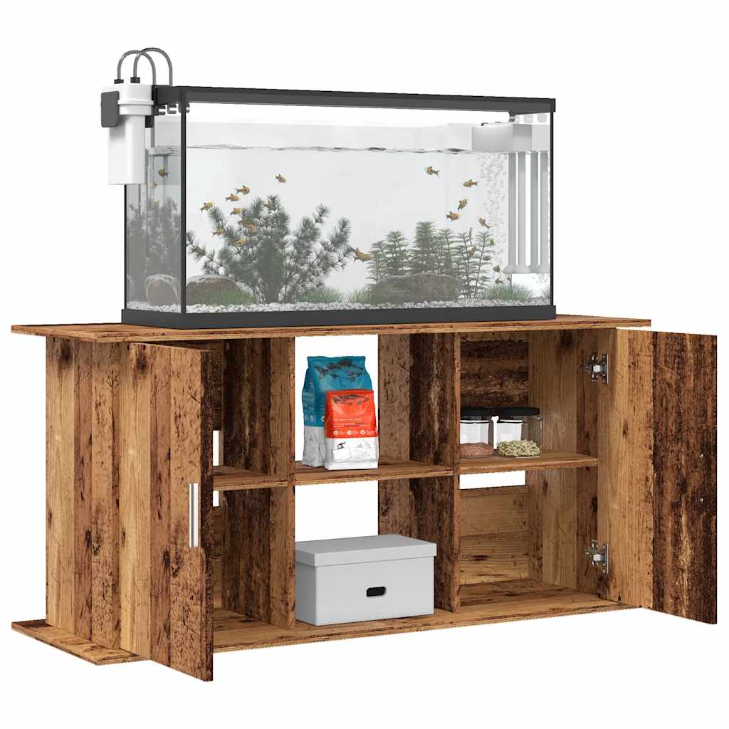 vidaXL Support pour aquarium vieux bois 121x41x58 cm bois d'ingénierie - Image 3