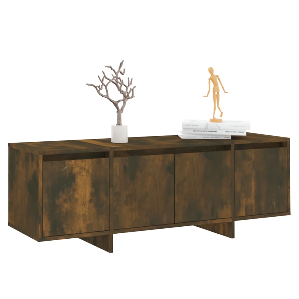 vidaXL Mueble de TV madera contrachapada roble ahumado 120x30x40,5 cm - Image 4