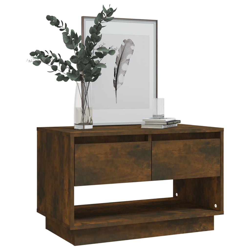 vidaXL Mueble de TV madera de ingeniería roble ahumado 70x41x44 cm - Image 4