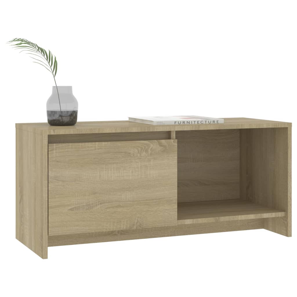 vidaXL Mueble para TV madera contrachapada roble Sonoma 90x35x40 cm - Image 4