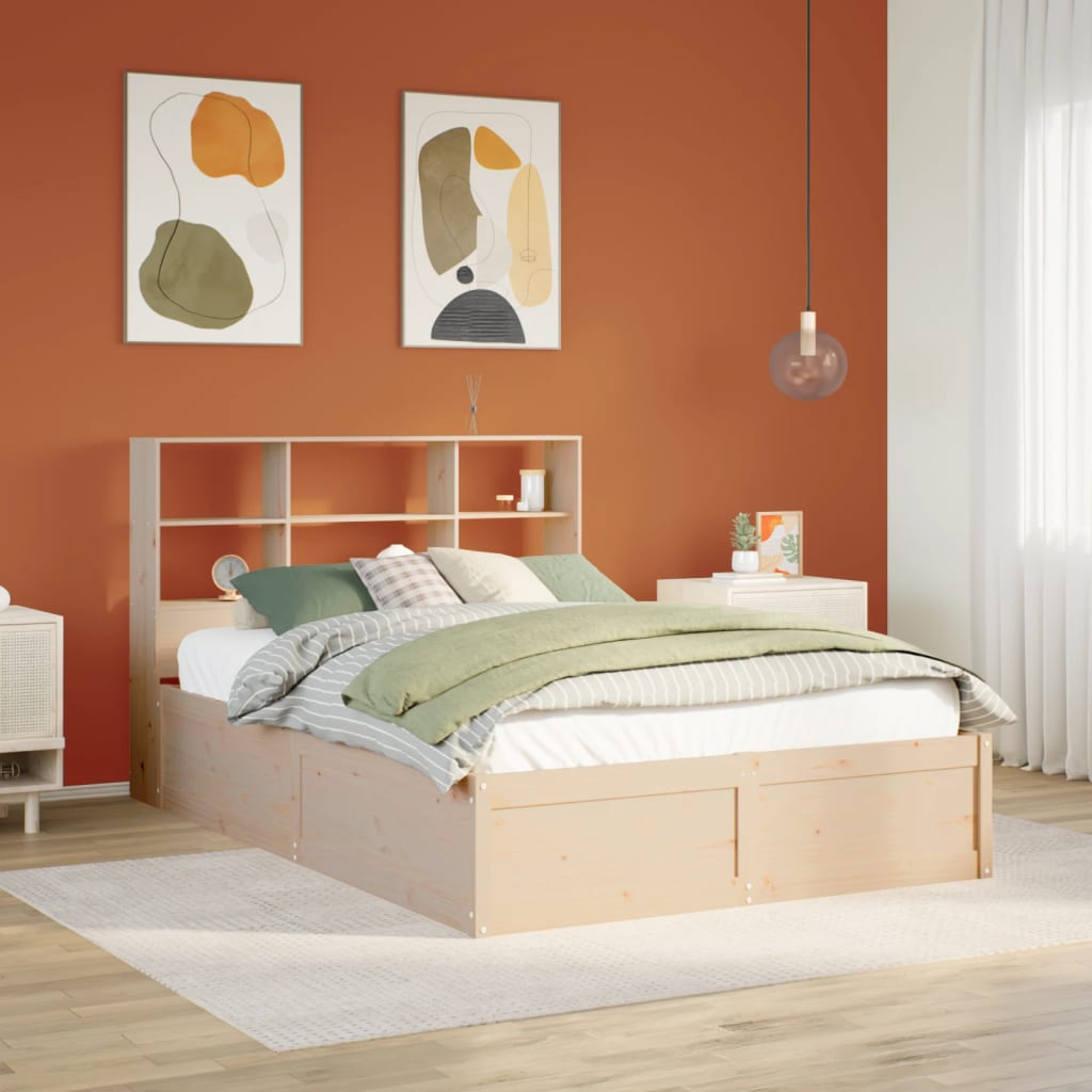 vidaXL Estructura de cama sin colchón madera maciza de pino 120x190 cm