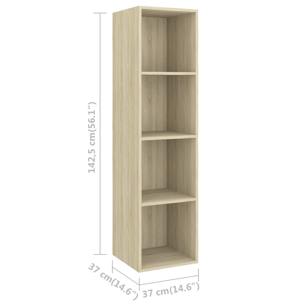 vidaXL Juego de muebles de salón 3 pzas madera ingeniería roble Sonoma - Image 6