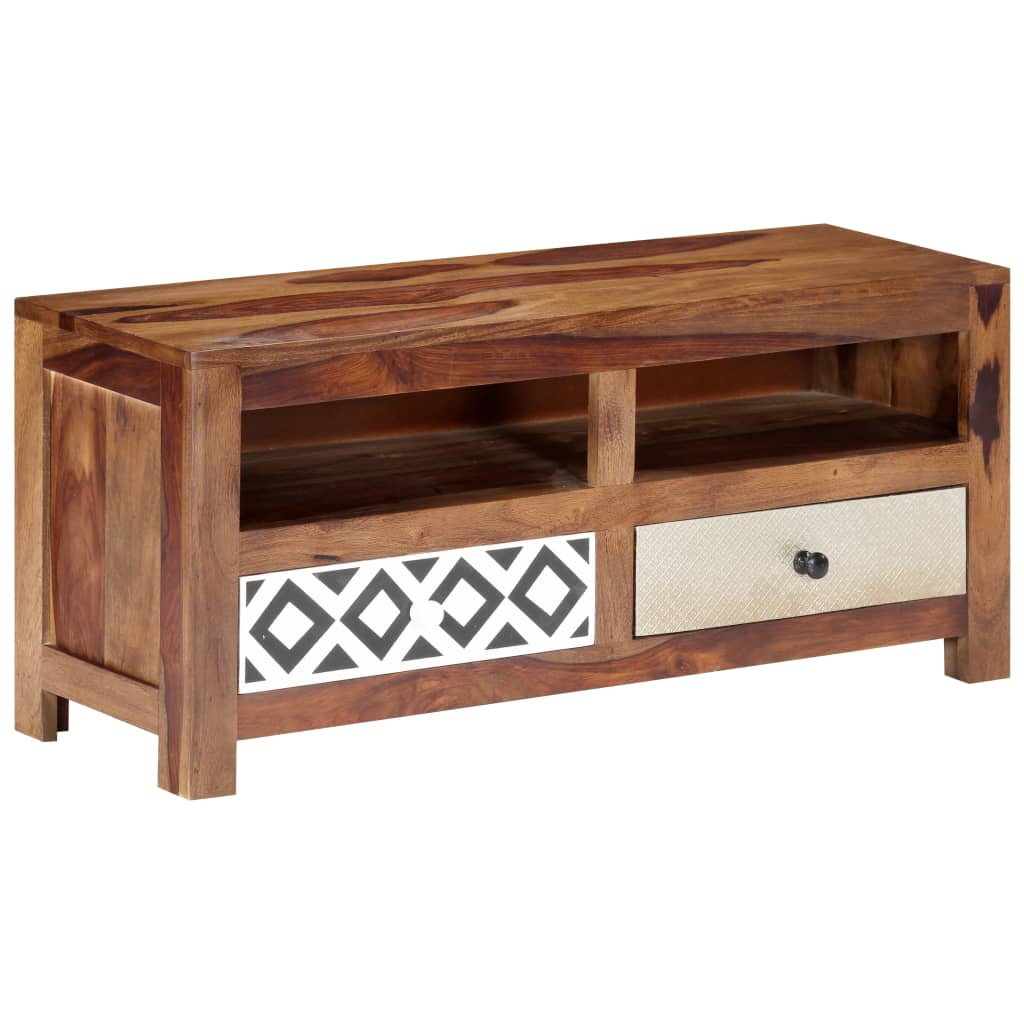 vidaXL Mueble de TV madera maciza de acacia 90x30x40 cm - Image 3