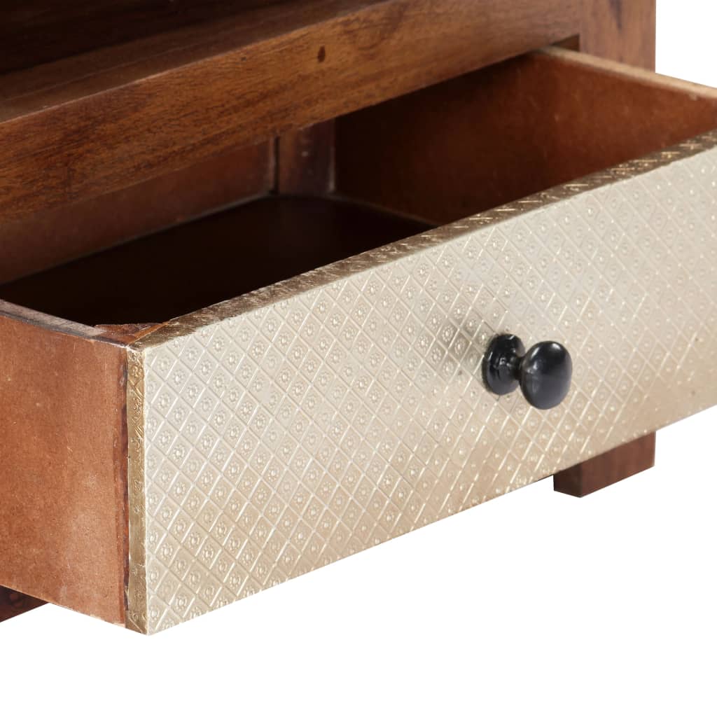 vidaXL Mueble de TV madera maciza de acacia 90x30x40 cm - Image 6