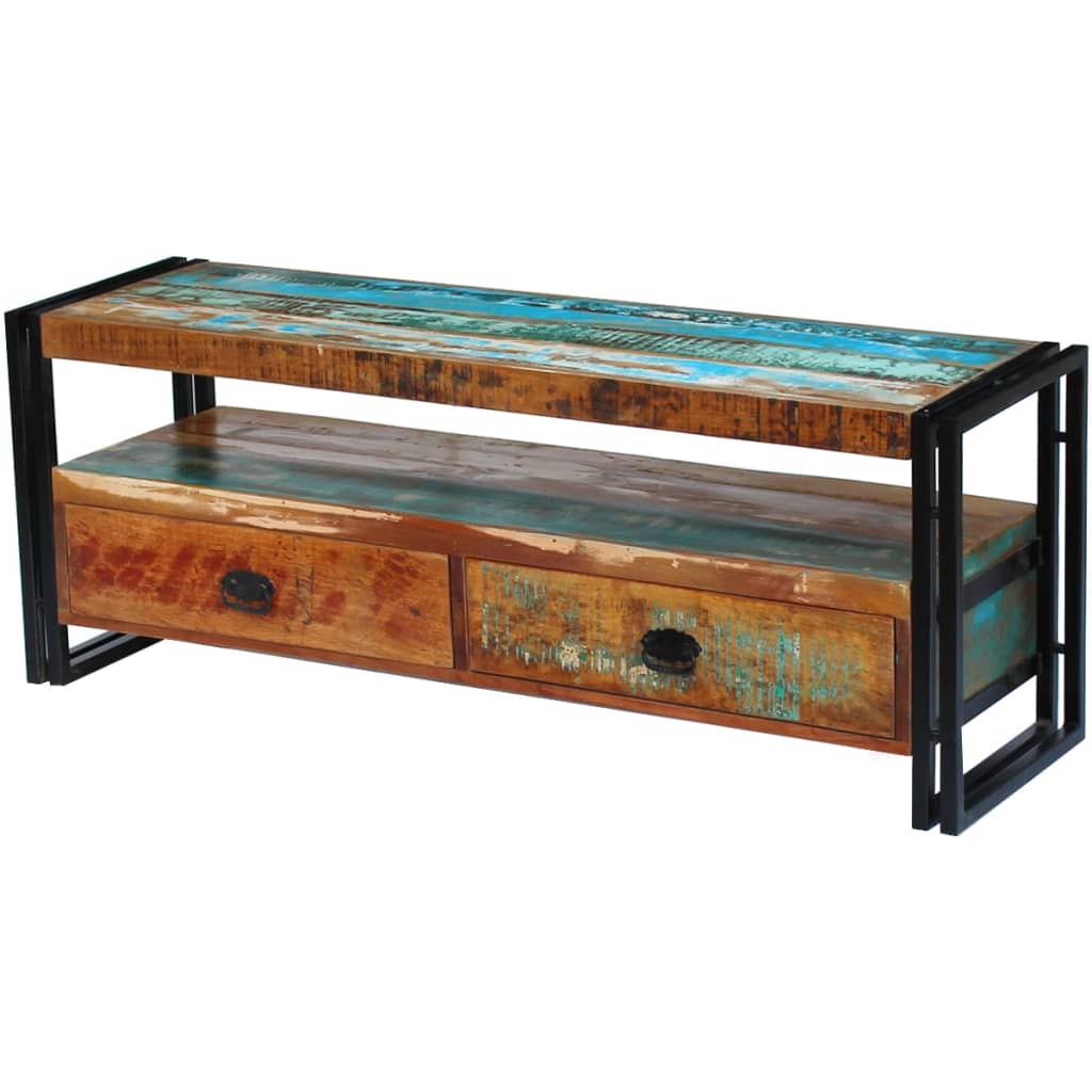 vidaXL Mueble de TV madera maciza reciclada