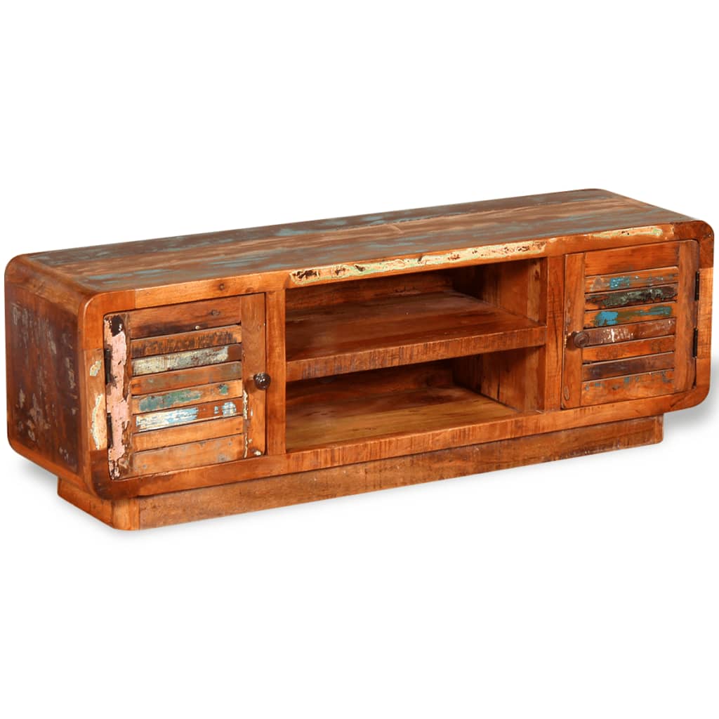 vidaXL Mueble de TV madera maciza reciclada 120x30x40 cm - Image 4