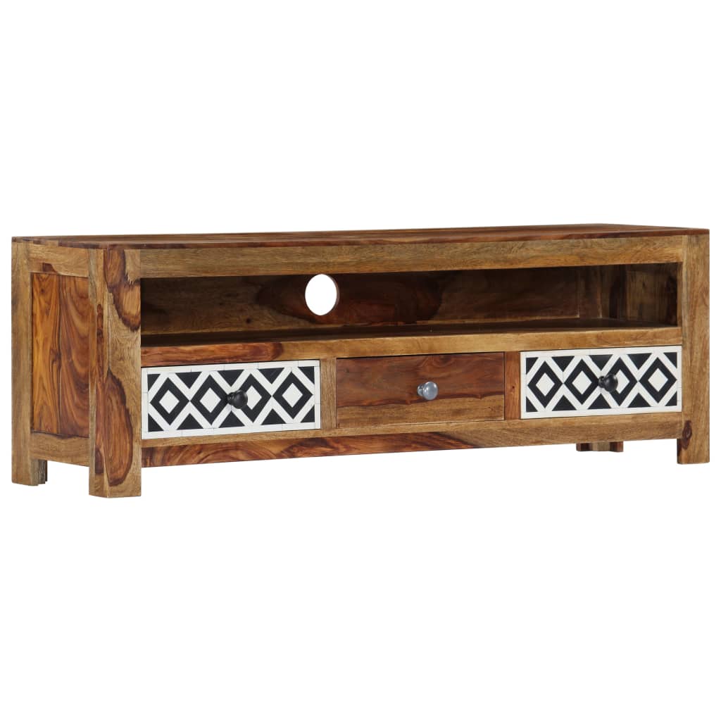 vidaXL Mueble de TV de madera maciza de acacia 120x30x40 cm