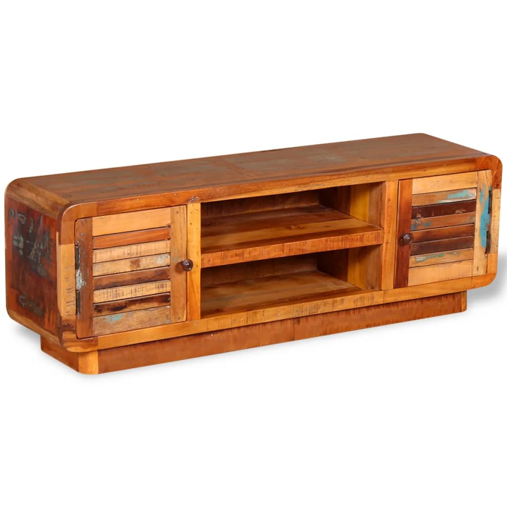 vidaXL Mueble de TV madera maciza reciclada 120x30x40 cm - Image 5