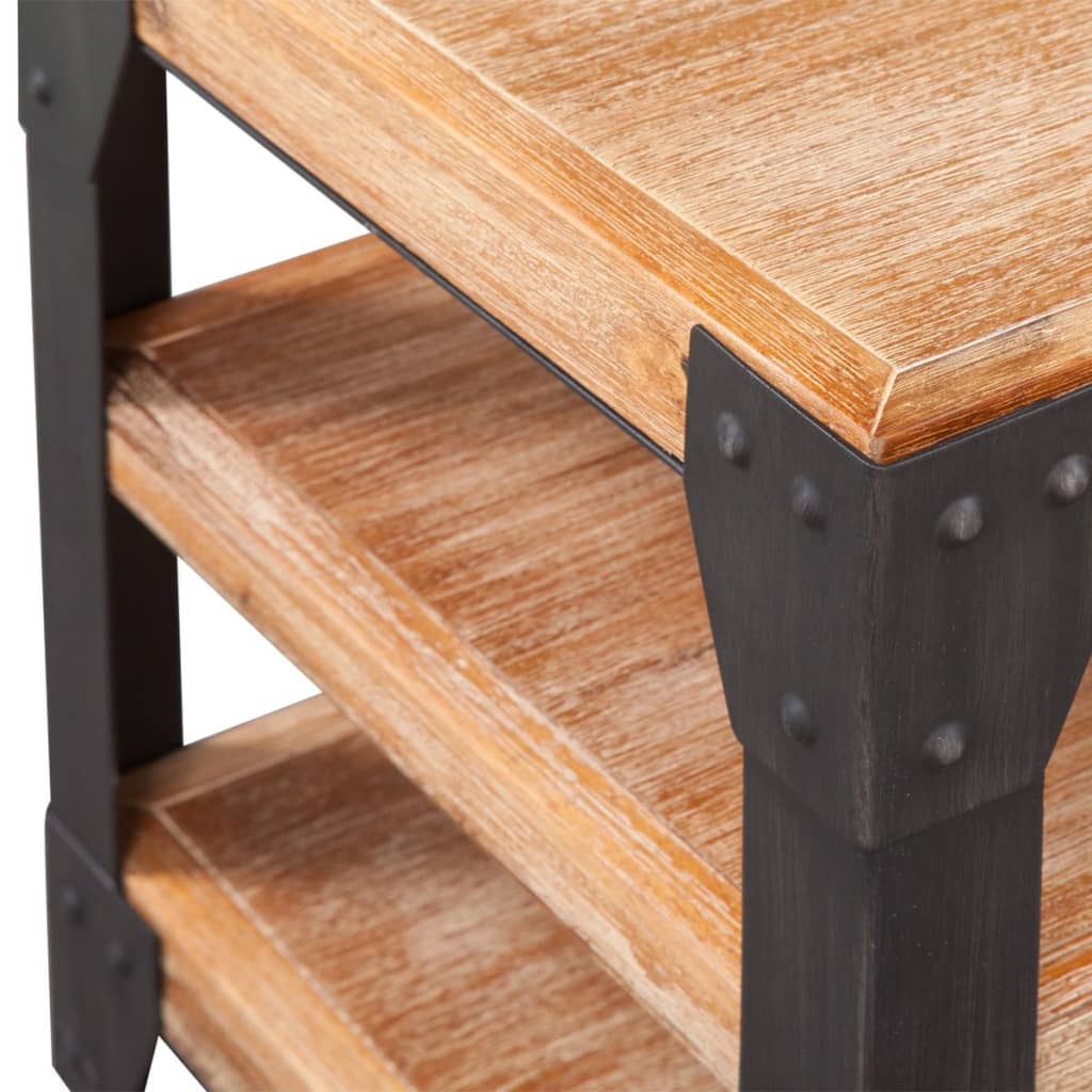 vidaXL Mueble para TV madera maciza de acacia 140x40x45 cm - Image 3