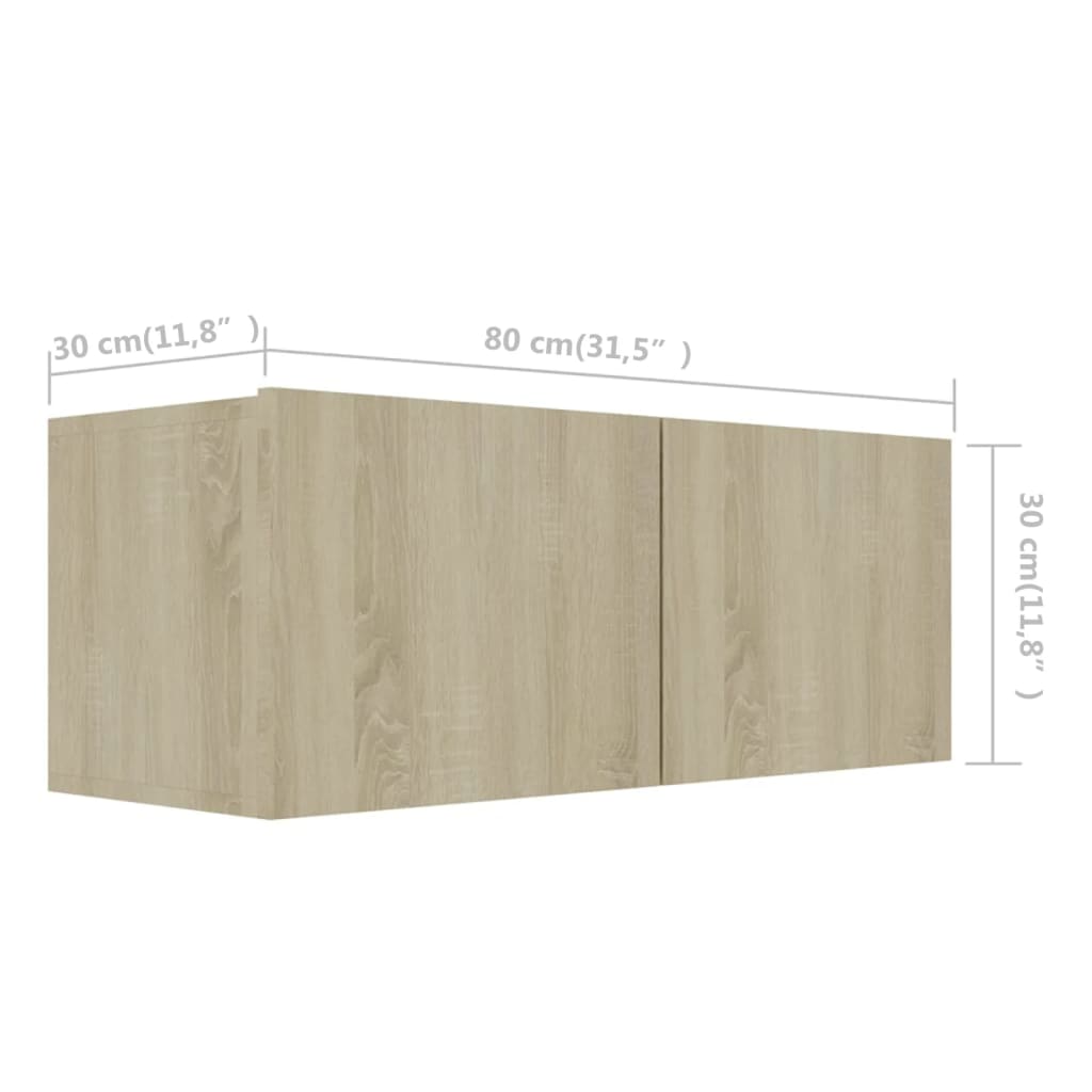 vidaXL Juego de muebles de salón 4 piezas roble Sonoma - Image 6