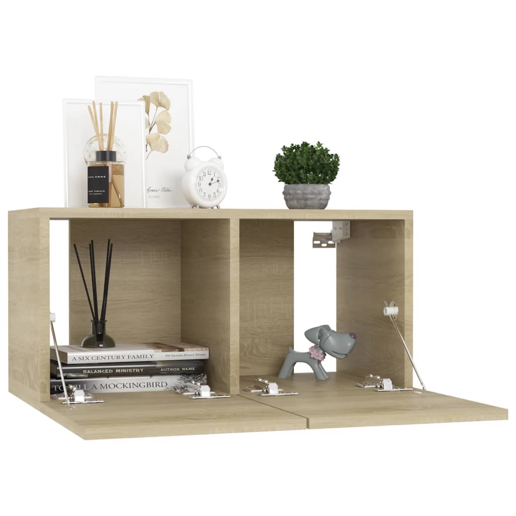 vidaXL Juego de muebles de salón 4 piezas roble Sonoma 60x30x30 cm - Image 6