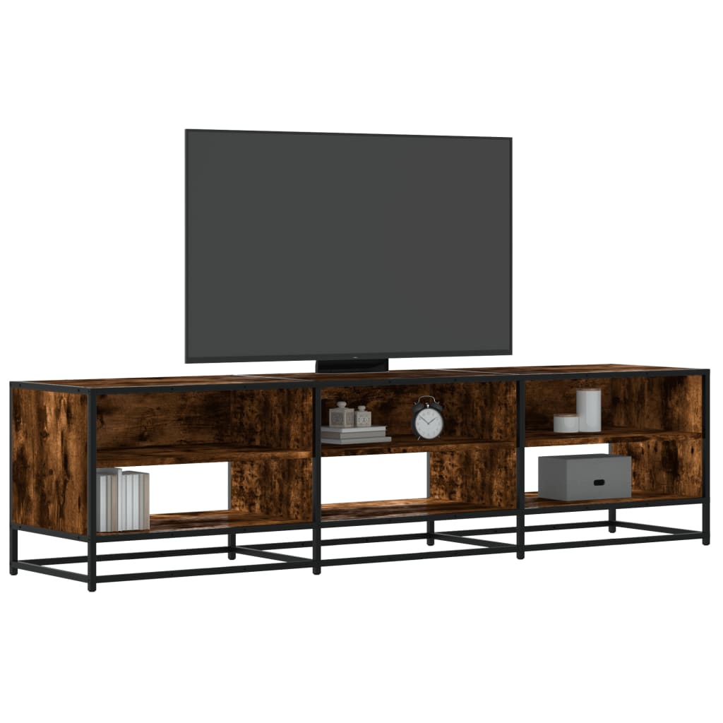 vidaXL Mueble para TV madera de ingeniería roble ahumado 180x40x46 cm