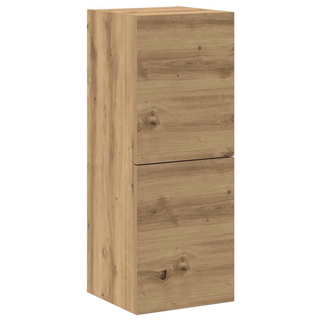 vidaXL Mueble para TV de pared madera contrachapada artesanal 4 piezas - Image 6