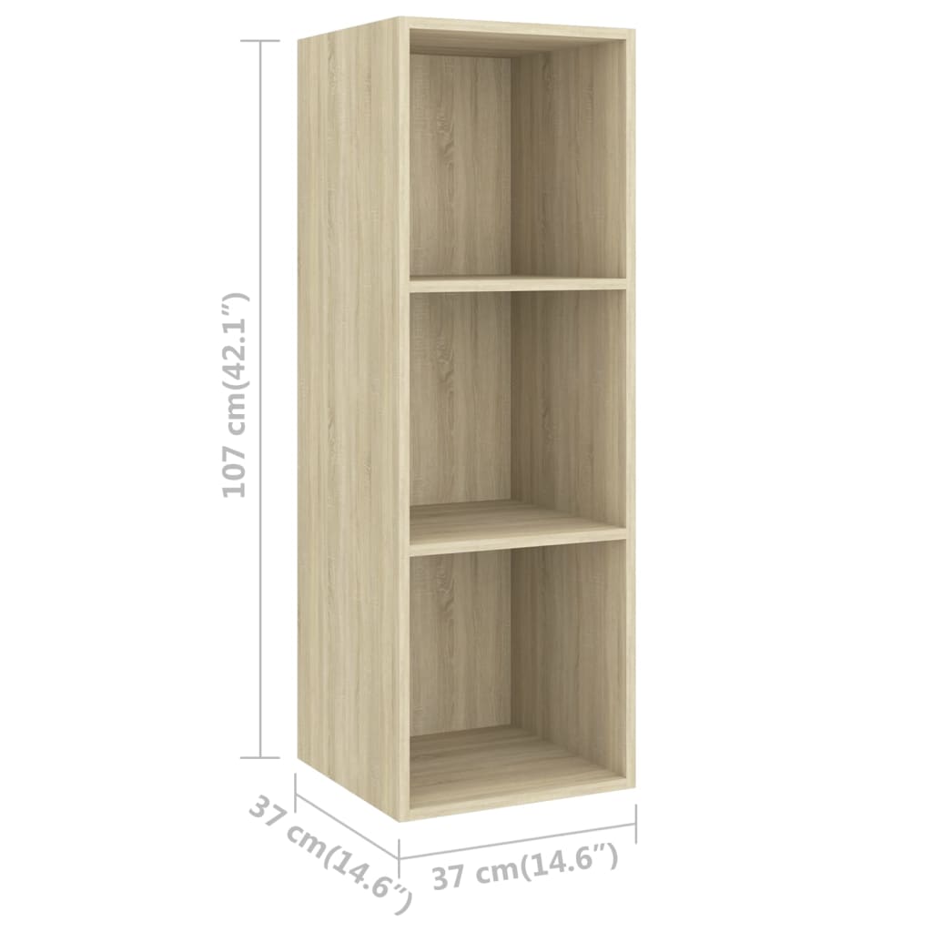 vidaXL Juego de muebles de salón 3 pzas madera ingeniería roble Sonoma - Image 6