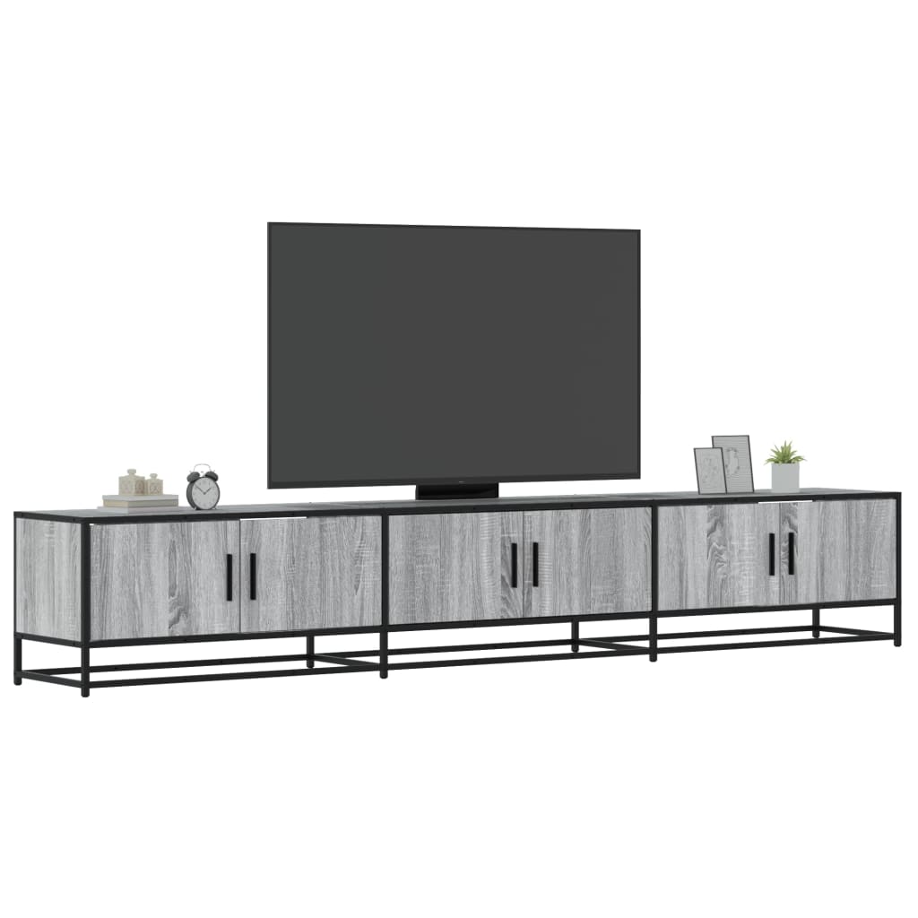 vidaXL Mueble para TV madera de ingeniería gris Sonoma 240x35x41 cm
