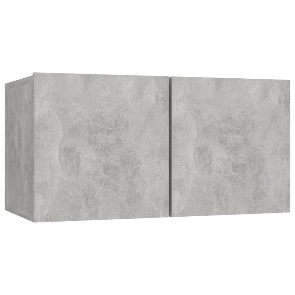 vidaXL Juego de muebles de salón 4 piezas gris hormigón - Image 4