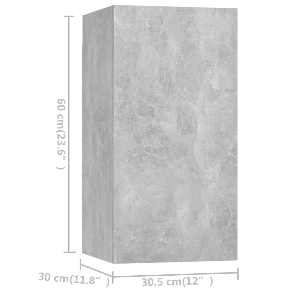vidaXL Juego de muebles de salón 4 piezas gris hormigón - Image 6